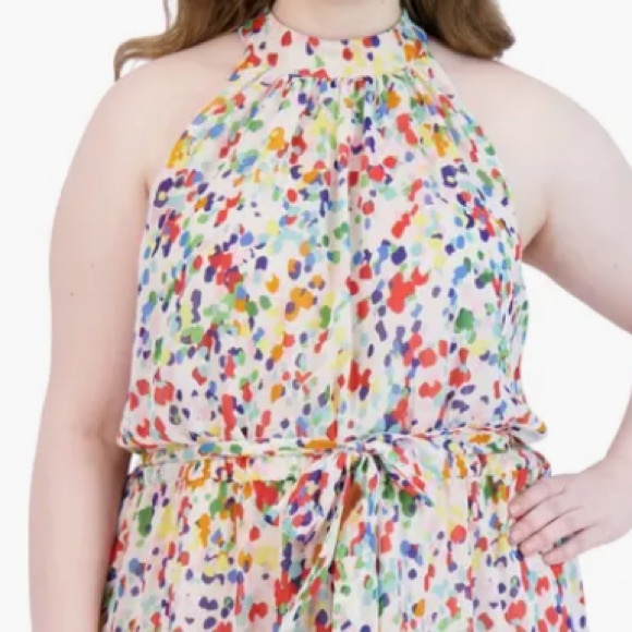 Julia Jordan Print Belted Tiered Maxi Dress Size 8‎ - Picture 14 of 16